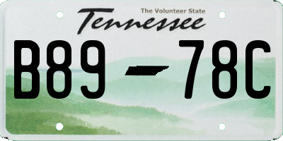 TN license plate B8978C