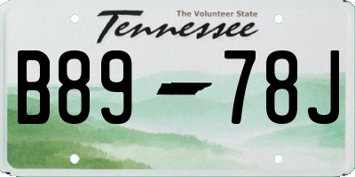 TN license plate B8978J