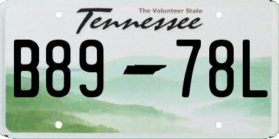 TN license plate B8978L