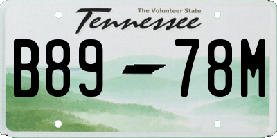 TN license plate B8978M