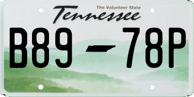 TN license plate B8978P