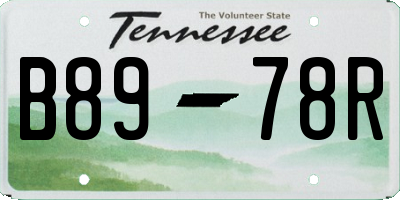 TN license plate B8978R