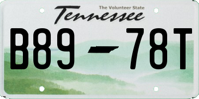 TN license plate B8978T