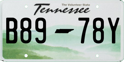 TN license plate B8978Y