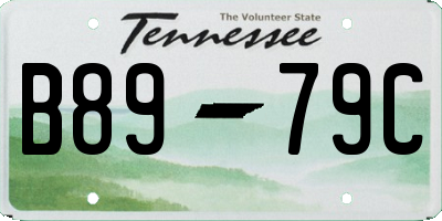 TN license plate B8979C