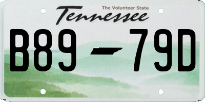 TN license plate B8979D