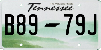 TN license plate B8979J