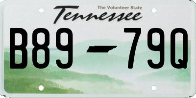 TN license plate B8979Q