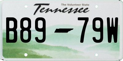 TN license plate B8979W