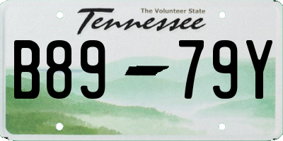 TN license plate B8979Y
