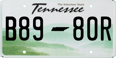 TN license plate B8980R