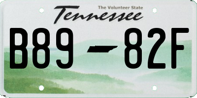 TN license plate B8982F