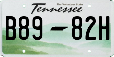 TN license plate B8982H