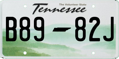 TN license plate B8982J