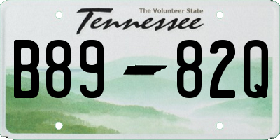 TN license plate B8982Q