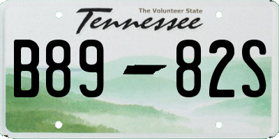 TN license plate B8982S