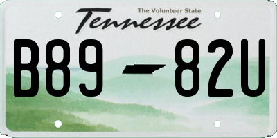 TN license plate B8982U