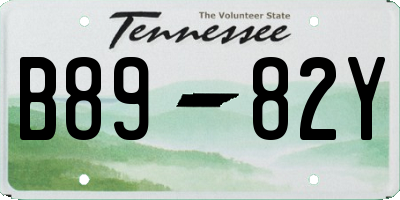 TN license plate B8982Y
