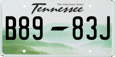 TN license plate B8983J