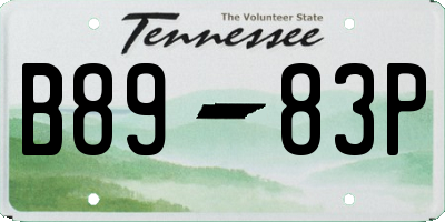 TN license plate B8983P