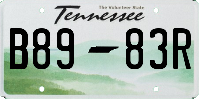 TN license plate B8983R