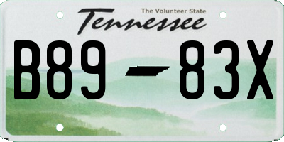 TN license plate B8983X