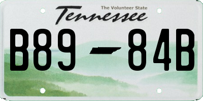 TN license plate B8984B