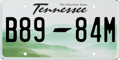 TN license plate B8984M