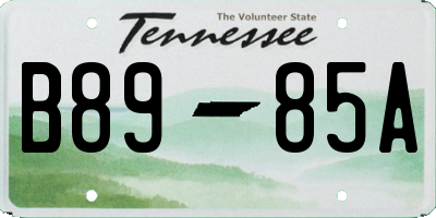 TN license plate B8985A