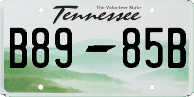 TN license plate B8985B