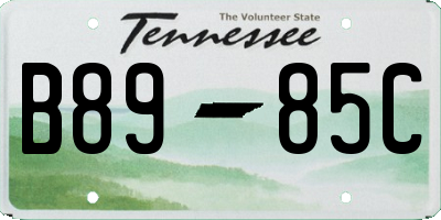 TN license plate B8985C