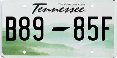TN license plate B8985F