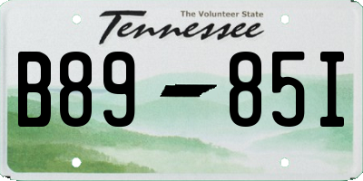 TN license plate B8985I