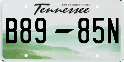 TN license plate B8985N