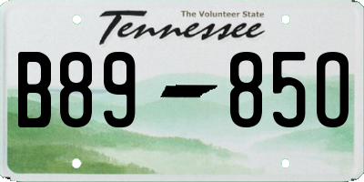 TN license plate B8985O