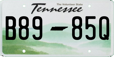 TN license plate B8985Q