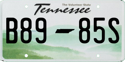 TN license plate B8985S