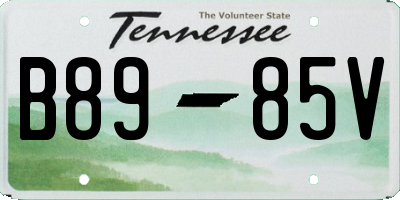 TN license plate B8985V