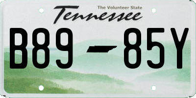 TN license plate B8985Y