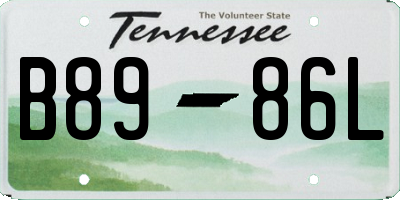 TN license plate B8986L