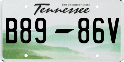 TN license plate B8986V