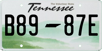 TN license plate B8987E