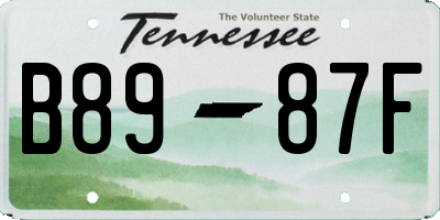 TN license plate B8987F