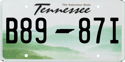 TN license plate B8987I