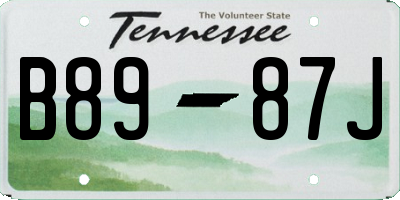 TN license plate B8987J