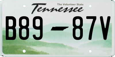 TN license plate B8987V