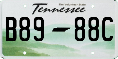TN license plate B8988C