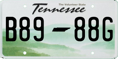 TN license plate B8988G