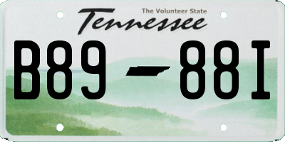 TN license plate B8988I
