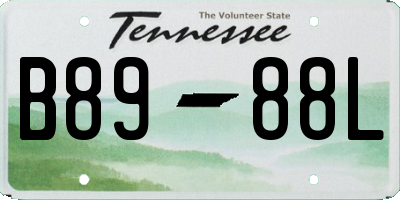 TN license plate B8988L